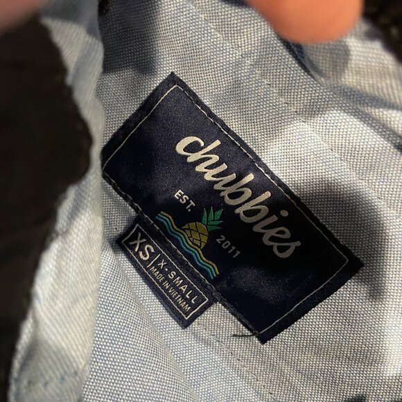 NWT Chubbies Men's XS Dark N Stormies Originals Stretch Short 5.5" Black Elastic - Picture 4 of 10